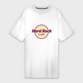 Платье-футболка хлопок с принтом Hard rock в Екатеринбурге,  |  | hard rock cafe | pock | музыка | рок | рок кафе