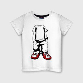 Детская футболка хлопок с принтом Пацанчик в Екатеринбурге, 100% хлопок | круглый вырез горловины, полуприлегающий силуэт, длина до линии бедер | Тематика изображения на принте: 