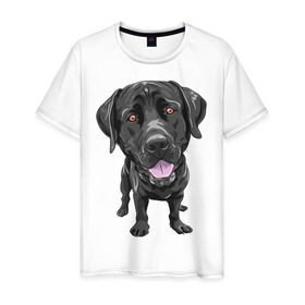 Мужская футболка хлопок с принтом Обожаю собак в Екатеринбурге, 100% хлопок | прямой крой, круглый вырез горловины, длина до линии бедер, слегка спущенное плечо. | люблю собак | обожаю собак | пес | песик | псина | собака | собачка