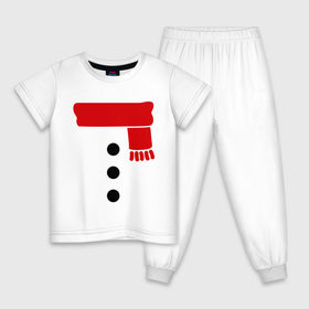 Детская пижама хлопок с принтом Снеговик, пуговицы и шарф в Екатеринбурге, 100% хлопок |  брюки и футболка прямого кроя, без карманов, на брюках мягкая резинка на поясе и по низу штанин
 | новогодние подарки | новогодний подарок | новый год | снег | снеговик | шарф
