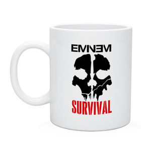 Кружка с принтом Eminem - Survival в Екатеринбурге, керамика | объем — 330 мл, диаметр — 80 мм. Принт наносится на бока кружки, можно сделать два разных изображения | eminem   survival | gangsta | gansta | hip | hip hop | hop | media | rap | survival выживание | еп | рэп | рэпчина | хип | хип хоп | хоп | эминем
