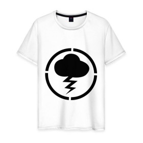 Мужская футболка хлопок с принтом Знак Misfits в Екатеринбурге, 100% хлопок | прямой крой, круглый вырез горловины, длина до линии бедер, слегка спущенное плечо. | знак misfits | отбросы | сериал отбросы