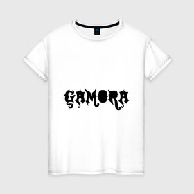 Женская футболка хлопок с принтом Gamora в Екатеринбурге, 100% хлопок | прямой крой, круглый вырез горловины, длина до линии бедер, слегка спущенное плечо | gamora | hip hop | гамора | реп | русский реп | русский рэп | рэп | хип хоп