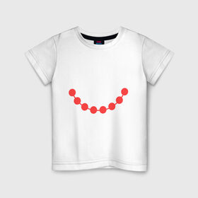 Детская футболка хлопок с принтом Жемчуг в Екатеринбурге, 100% хлопок | круглый вырез горловины, полуприлегающий силуэт, длина до линии бедер | бижутерия | бусики | бусы | девушкам | для девушек | жемчуг | разноцветные | украшения