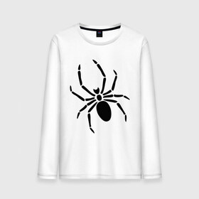 Мужской лонгслив хлопок с принтом Страшный паук в Екатеринбурге, 100% хлопок |  | насекомые | паук | паук на спине | страшный паук | тарантул