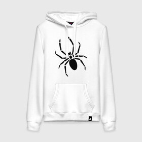 Женская толстовка хлопок с принтом Страшный паук в Екатеринбурге, френч-терри, мягкий теплый начес внутри (100% хлопок) | карман-кенгуру, эластичные манжеты и нижняя кромка, капюшон с подкладом и шнурком | насекомые | паук | паук на спине | страшный паук | тарантул
