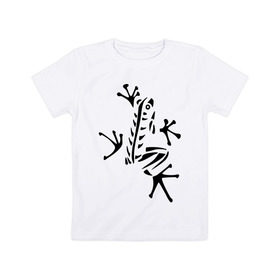Детская футболка хлопок с принтом Лягуха в Екатеринбурге, 100% хлопок | круглый вырез горловины, полуприлегающий силуэт, длина до линии бедер | Тематика изображения на принте: животные | лягушка | лягушка путешественница | подарки