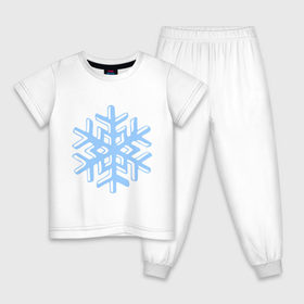Детская пижама хлопок с принтом Объемная снежинка в Екатеринбурге, 100% хлопок |  брюки и футболка прямого кроя, без карманов, на брюках мягкая резинка на поясе и по низу штанин
 | 2014 | happy | happy new year | new year | santa | год лошади | кристал | лошадь | новый год | объемная снежинка | олень | санта | санта клаус | светиться | снег | снежинка