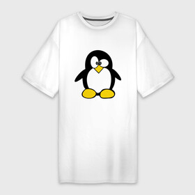 Платье-футболка хлопок с принтом Пингвин в Екатеринбурге,  |  | пингвин