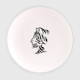 Тарелка с принтом Тигр тату в Екатеринбурге, фарфор | диаметр - 210 мм
диаметр для нанесения принта - 120 мм | татуировки