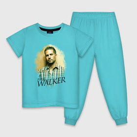 Детская пижама хлопок с принтом Paul Walker в Екатеринбурге, 100% хлопок |  брюки и футболка прямого кроя, без карманов, на брюках мягкая резинка на поясе и по низу штанин
 | paul walker | актер | пол уокер