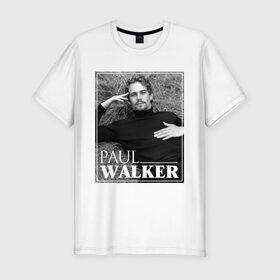 Мужская футболка премиум с принтом Paul Walker в Екатеринбурге, 92% хлопок, 8% лайкра | приталенный силуэт, круглый вырез ворота, длина до линии бедра, короткий рукав | 