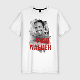 Мужская футболка премиум с принтом Paul Walker в Екатеринбурге, 92% хлопок, 8% лайкра | приталенный силуэт, круглый вырез ворота, длина до линии бедра, короткий рукав | forsage | paul walker | the fast and the furious | актер | знаменитые личности