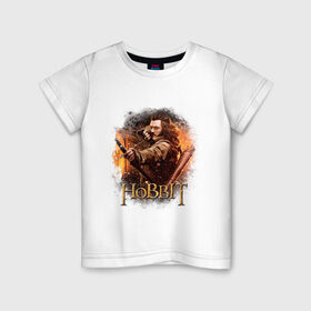 Детская футболка хлопок с принтом Бард Лучник в Екатеринбурге, 100% хлопок | круглый вырез горловины, полуприлегающий силуэт, длина до линии бедер | hobbit | бард лучник | лучник | хоббит