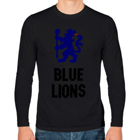 Мужской лонгслив хлопок с принтом blue lions (chelsea) в Екатеринбурге, 100% хлопок |  | blue lions | blue lions (chelsea) | спорт | футбол