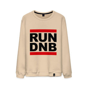 Мужской свитшот хлопок с принтом RUN DNB в Екатеринбурге, 100% хлопок |  | dnb | run | run dnb | музыка | электронная