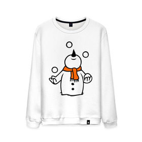 Мужской свитшот хлопок с принтом Снеговик играет в снежки. в Екатеринбурге, 100% хлопок |  | новый год | новый год 2014 | подарки | снег | снеговик | снеговик играет в снежки | снежки
