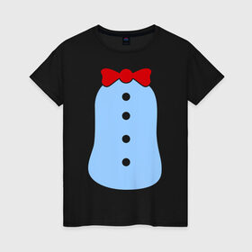 Женская футболка хлопок с принтом Костюм Пингвина в Екатеринбурге, 100% хлопок | прямой крой, круглый вырез горловины, длина до линии бедер, слегка спущенное плечо | костюм | костюм пингвина | праздник