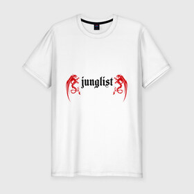 Мужская футболка премиум с принтом Junglist в Екатеринбурге, 92% хлопок, 8% лайкра | приталенный силуэт, круглый вырез ворота, длина до линии бедра, короткий рукав | junglist | музыка | электронная