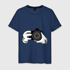 Мужская футболка хлопок с принтом Фотограф в Екатеринбурге, 100% хлопок | прямой крой, круглый вырез горловины, длина до линии бедер, слегка спущенное плечо. | swag фотографов | корпораций | профессии | руки | фото | фотограф
