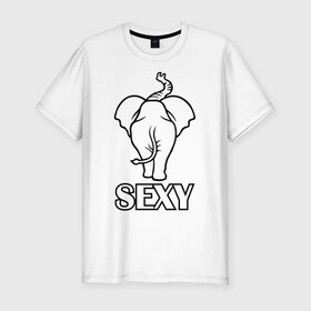 Мужская футболка премиум с принтом Sexy (секси) в Екатеринбурге, 92% хлопок, 8% лайкра | приталенный силуэт, круглый вырез ворота, длина до линии бедра, короткий рукав | животные | прикольные картинки