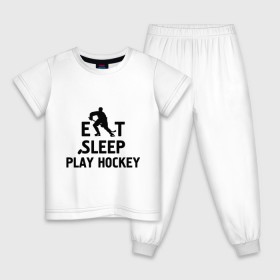 Детская пижама хлопок с принтом Главное в жизни - есть, спать, играть в хоккей в Екатеринбурге, 100% хлопок |  брюки и футболка прямого кроя, без карманов, на брюках мягкая резинка на поясе и по низу штанин
 | главное в жизни   есть | игра | играть в хоккей | спать | хоккеист | хоккей