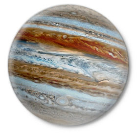 Значок с принтом Планета Юпитер в Екатеринбурге,  металл | круглая форма, металлическая застежка в виде булавки | планета | планета юпитер | прикольные картинки | текстуры
