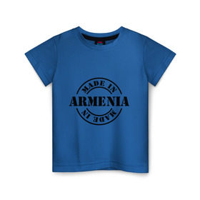 Детская футболка хлопок с принтом Made in Armenia (сделано в Армении) в Екатеринбурге, 100% хлопок | круглый вырез горловины, полуприлегающий силуэт, длина до линии бедер | made in armenia | армения | сделано в армении | туристические