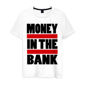 Мужская футболка хлопок с принтом Деньги в банке в Екатеринбурге, 100% хлопок | прямой крой, круглый вырез горловины, длина до линии бедер, слегка спущенное плечо. | банка | деньги | деньги в банке | офисный планктон | профессии