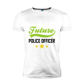 Мужская футболка премиум с принтом Будущий офицер полиции в Екатеринбурге, 92% хлопок, 8% лайкра | приталенный силуэт, круглый вырез ворота, длина до линии бедра, короткий рукав | детские