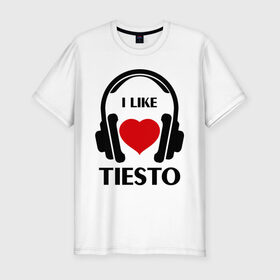Мужская футболка премиум с принтом Мне нравится Tiesto в Екатеринбурге, 92% хлопок, 8% лайкра | приталенный силуэт, круглый вырез ворота, длина до линии бедра, короткий рукав | dj | rnb | к сердцу | клубная музыка | клубные | любовь к музыка | мне нравится | мне нравится tiesto | музыка