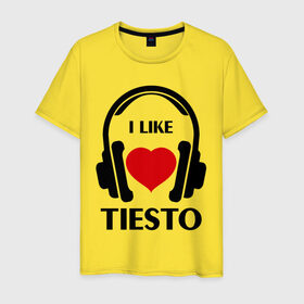 Мужская футболка хлопок с принтом Мне нравится Tiesto в Екатеринбурге, 100% хлопок | прямой крой, круглый вырез горловины, длина до линии бедер, слегка спущенное плечо. | dj | rnb | к сердцу | клубная музыка | клубные | любовь к музыка | мне нравится | мне нравится tiesto | музыка