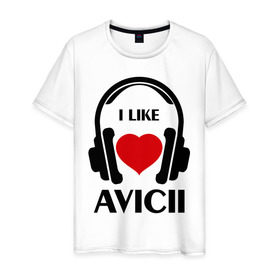 Мужская футболка хлопок с принтом Мне нравится Avicii в Екатеринбурге, 100% хлопок | прямой крой, круглый вырез горловины, длина до линии бедер, слегка спущенное плечо. | dj | rnb | клубная музыка | клубные | мне | мне нравится | мне нравится avicii | музыка