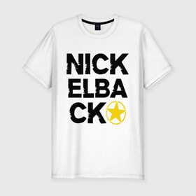 Мужская футболка премиум с принтом Nickelback star в Екатеринбурге, 92% хлопок, 8% лайкра | приталенный силуэт, круглый вырез ворота, длина до линии бедра, короткий рукав | 