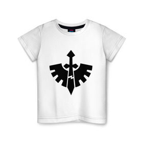 Детская футболка хлопок с принтом Тёмные Ангелы (Dark Angels) в Екатеринбурге, 100% хлопок | круглый вырез горловины, полуприлегающий силуэт, длина до линии бедер | warhammer online | игры | меч | оружие | тёмные ангелы (dark angels)
