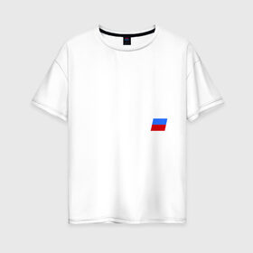 Женская футболка хлопок Oversize с принтом Россия в Екатеринбурге, 100% хлопок | свободный крой, круглый ворот, спущенный рукав, длина до линии бедер
 | разное | российский флаг | россия | туристические | флаг