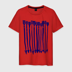 Мужская футболка хлопок с принтом Стрелы амура в Екатеринбурге, 100% хлопок | прямой крой, круглый вырез горловины, длина до линии бедер, слегка спущенное плечо. | стрела
