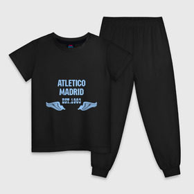 Детская пижама хлопок с принтом Atletico Madrid (Атлетико Мадрид) в Екатеринбурге, 100% хлопок |  брюки и футболка прямого кроя, без карманов, на брюках мягкая резинка на поясе и по низу штанин
 | atletico madrid | атлетико мадрид | спорт | футбол