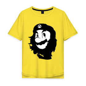 Мужская футболка хлопок Oversize с принтом Che Mario в Екатеринбурге, 100% хлопок | свободный крой, круглый ворот, “спинка” длиннее передней части | nintendo | марио | нинтендо | че гевара