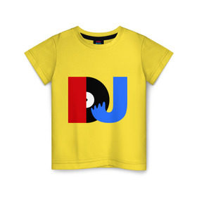 Детская футболка хлопок с принтом DJ vinyl в Екатеринбурге, 100% хлопок | круглый вырез горловины, полуприлегающий силуэт, длина до линии бедер | dj | dj vinyl | futbolka | rnb | для dj | клубные | музыка