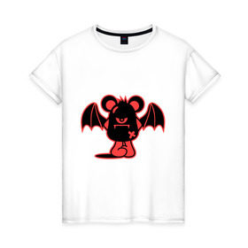 Женская футболка хлопок с принтом Монстр вампирчик в Екатеринбурге, 100% хлопок | прямой крой, круглый вырез горловины, длина до линии бедер, слегка спущенное плечо | монстр вампирчик | монстры | привидения и дьяволы | прикольные картинки