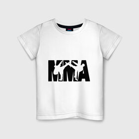 Детская футболка хлопок с принтом Mixed martial arts в Екатеринбурге, 100% хлопок | круглый вырез горловины, полуприлегающий силуэт, длина до линии бедер | mixed martial arts | единоборства | спорт