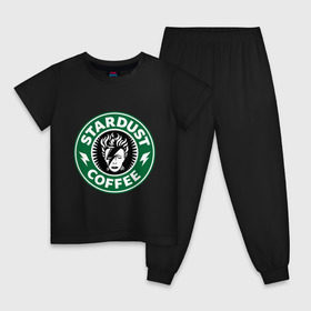 Детская пижама хлопок с принтом Stardust coffee в Екатеринбурге, 100% хлопок |  брюки и футболка прямого кроя, без карманов, на брюках мягкая резинка на поясе и по низу штанин
 | stardust coffee | зерна | кофе | напиток | популярные | прикольные картинки