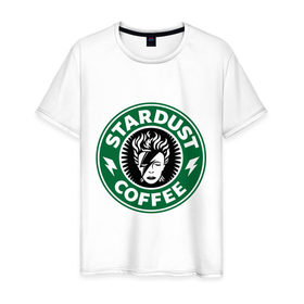 Мужская футболка хлопок с принтом Stardust coffee в Екатеринбурге, 100% хлопок | прямой крой, круглый вырез горловины, длина до линии бедер, слегка спущенное плечо. | stardust coffee | зерна | кофе | напиток | популярные | прикольные картинки