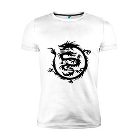 Мужская футболка премиум с принтом Двойной дракон в Екатеринбурге, 92% хлопок, 8% лайкра | приталенный силуэт, круглый вырез ворота, длина до линии бедра, короткий рукав | двойной дракон | дракон | монстры | привидения и дьяволы | прикольные картинки