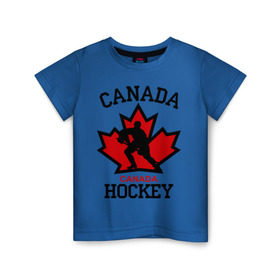 Детская футболка хлопок с принтом Канада хоккей (Canada Hockey) в Екатеринбурге, 100% хлопок | круглый вырез горловины, полуприлегающий силуэт, длина до линии бедер | canada hockey | канада хоккей | лед | спорт | хоккей | шайба