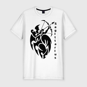 Мужская футболка премиум с принтом Стрелец в Екатеринбурге, 92% хлопок, 8% лайкра | приталенный силуэт, круглый вырез ворота, длина до линии бедра, короткий рукав | 
