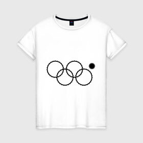 Женская футболка хлопок с принтом Нераскрывшееся кольцо в Екатеринбурге, 100% хлопок | прямой крой, круглый вырез горловины, длина до линии бедер, слегка спущенное плечо | 