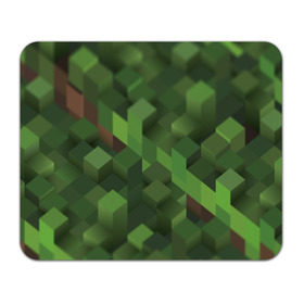 Коврик прямоугольный с принтом Minecraft трава в Екатеринбурге, натуральный каучук | размер 230 х 185 мм; запечатка лицевой стороны | Тематика изображения на принте: minecraft | игры
