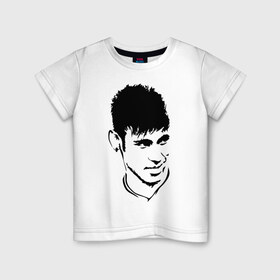 Детская футболка хлопок с принтом Neymar в Екатеринбурге, 100% хлопок | круглый вырез горловины, полуприлегающий силуэт, длина до линии бедер | Тематика изображения на принте: 